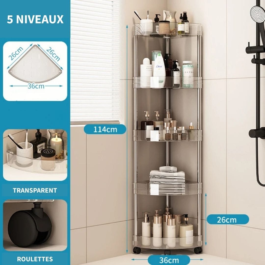 Etagère d'Angle pour Salle de Bain