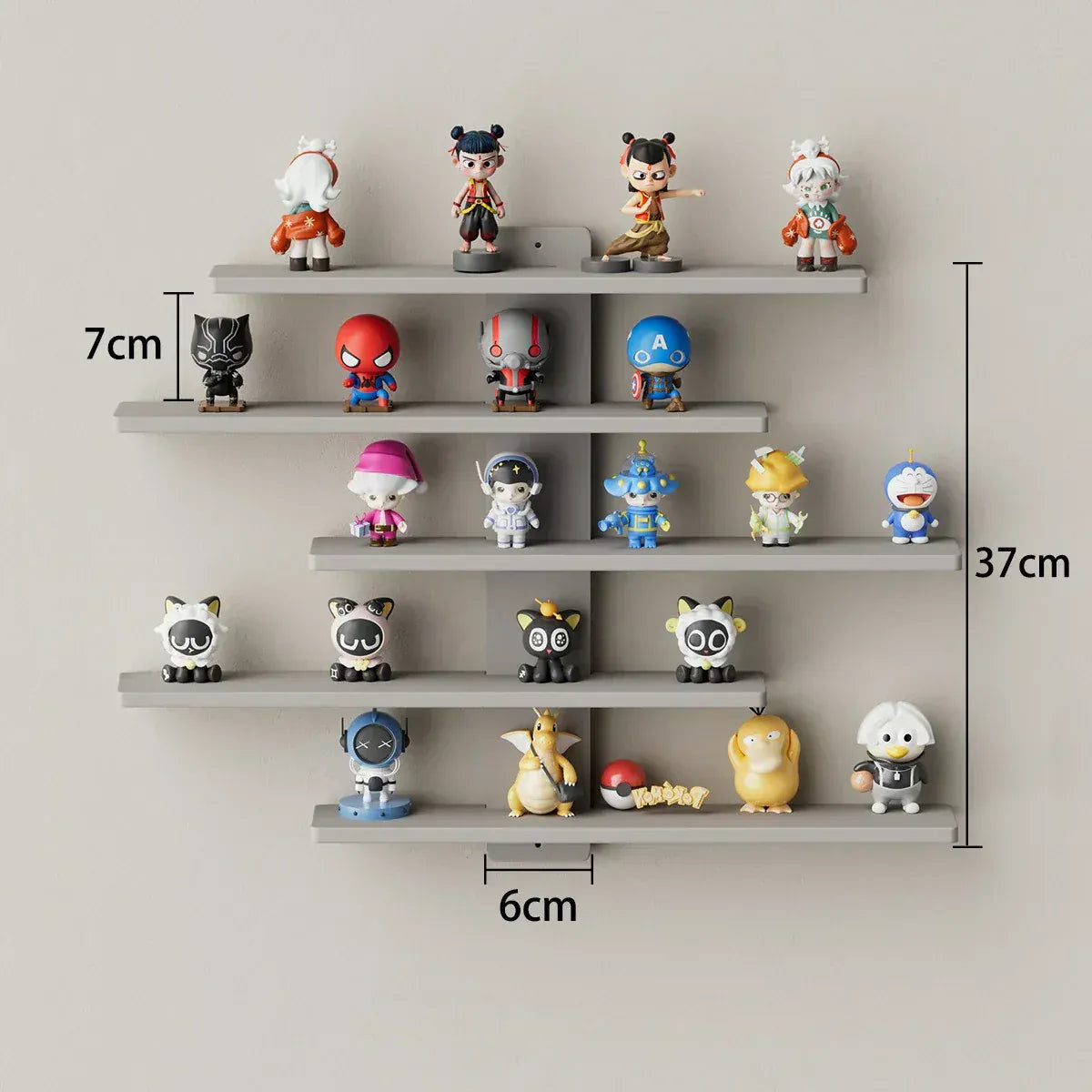 Etagère Murale Figurine Blanche