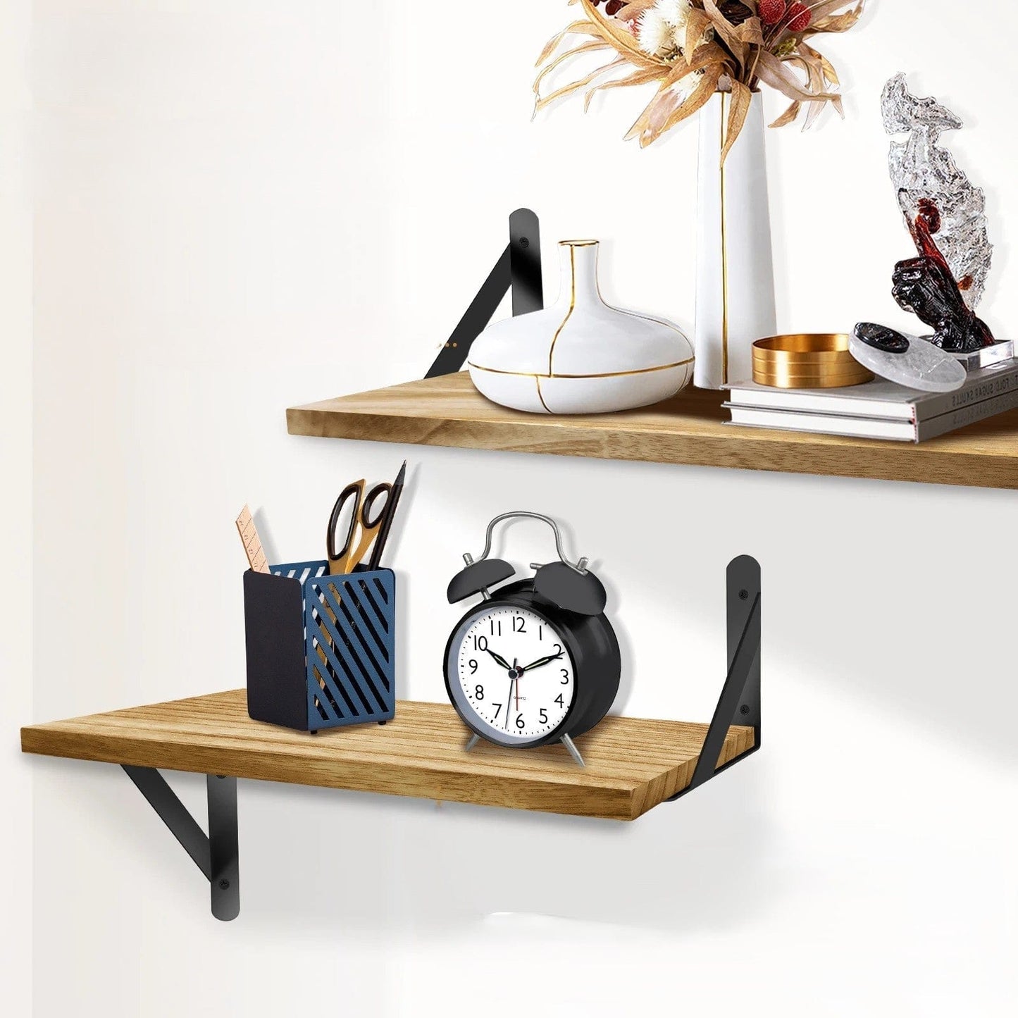 Lot de 3 Etagères murales Bois Métal