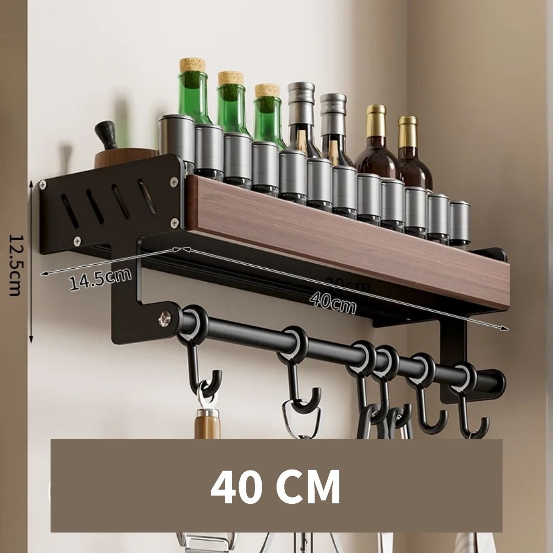 Etagère à Epice Murale avec Barre de Suspension