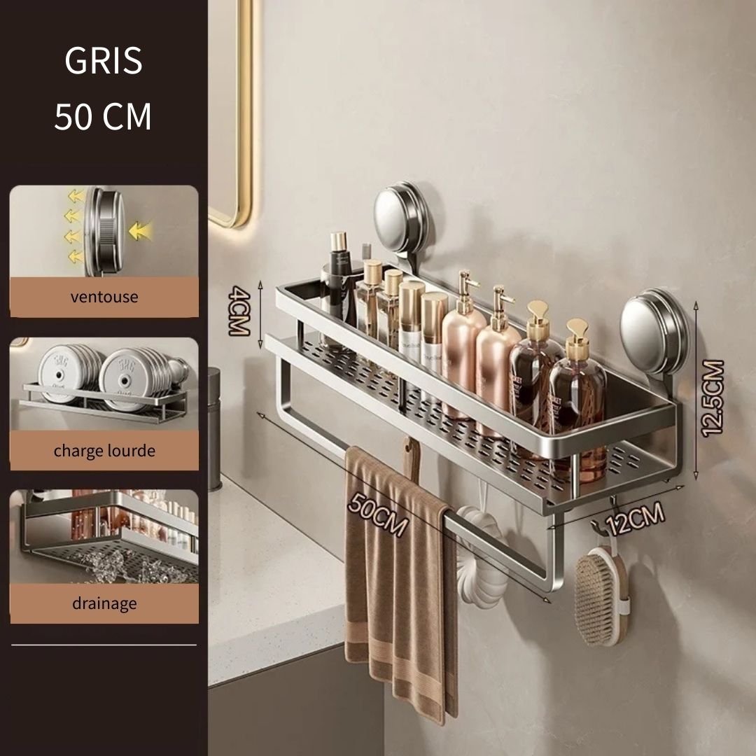 Etagère Murale Design Moderne avec Crochets