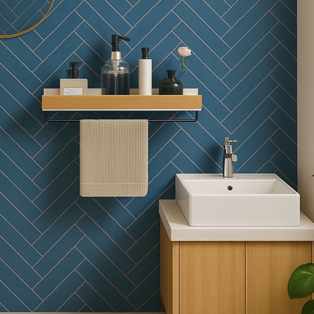 Etagère Murale Blanche Alu et Bois