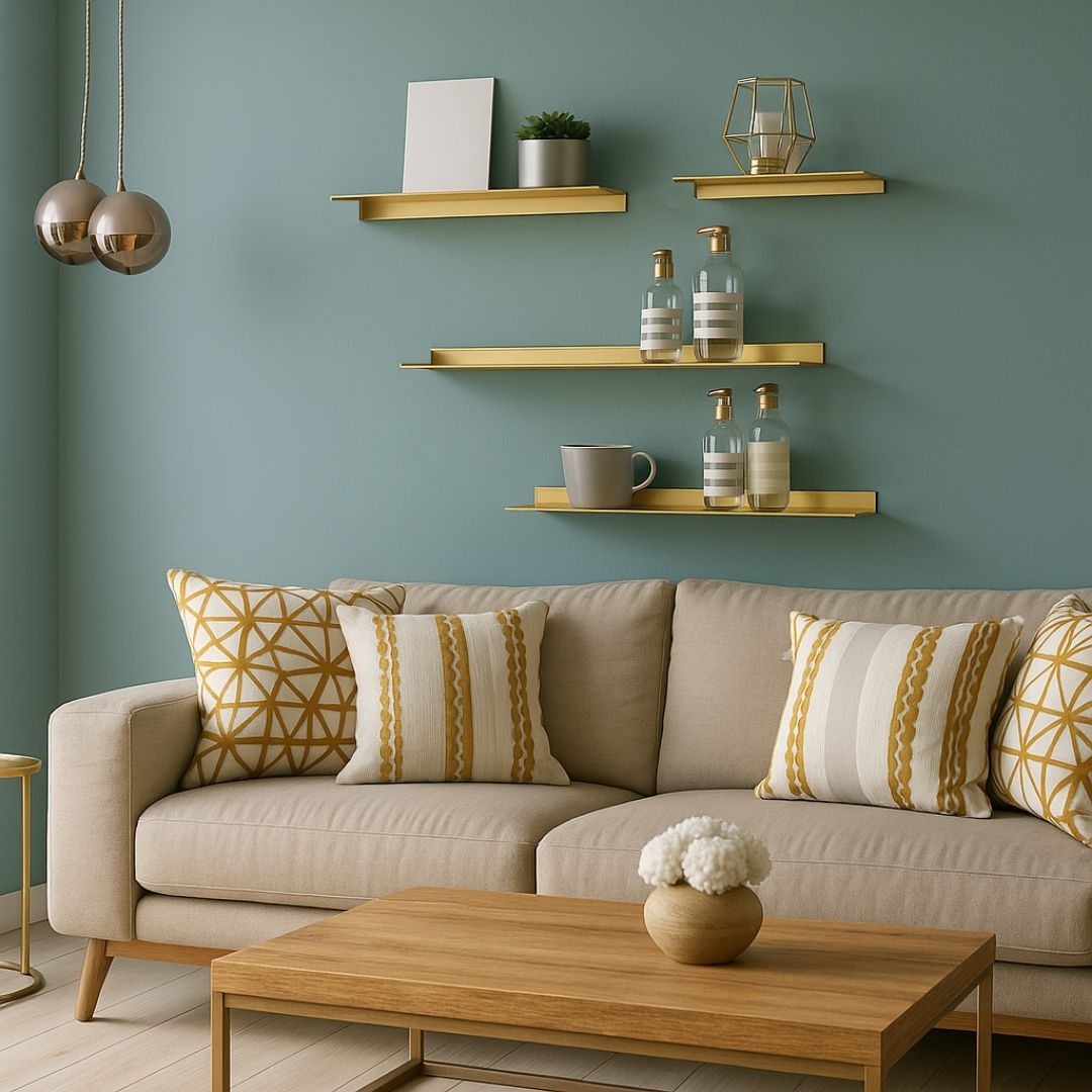 Etagère Murale Dorée Design