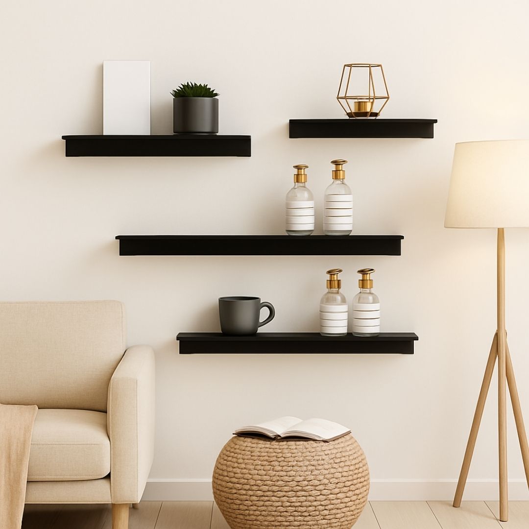 Etagère Murale Noire Design