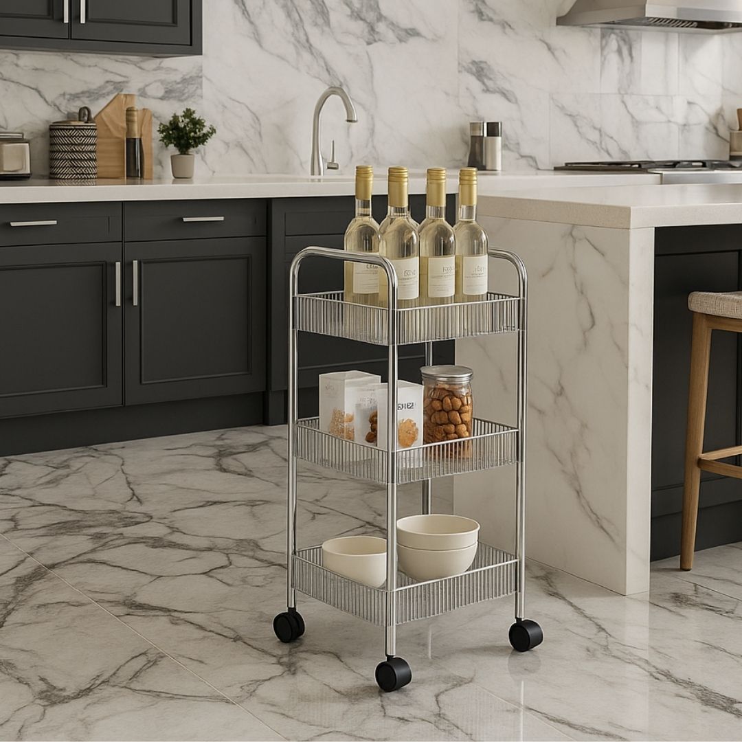 Etagère avec Roulettes pour Cuisine ou Salle de bain