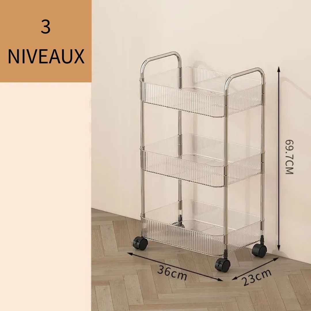 Etagère avec Roulettes pour Cuisine ou Salle de bain