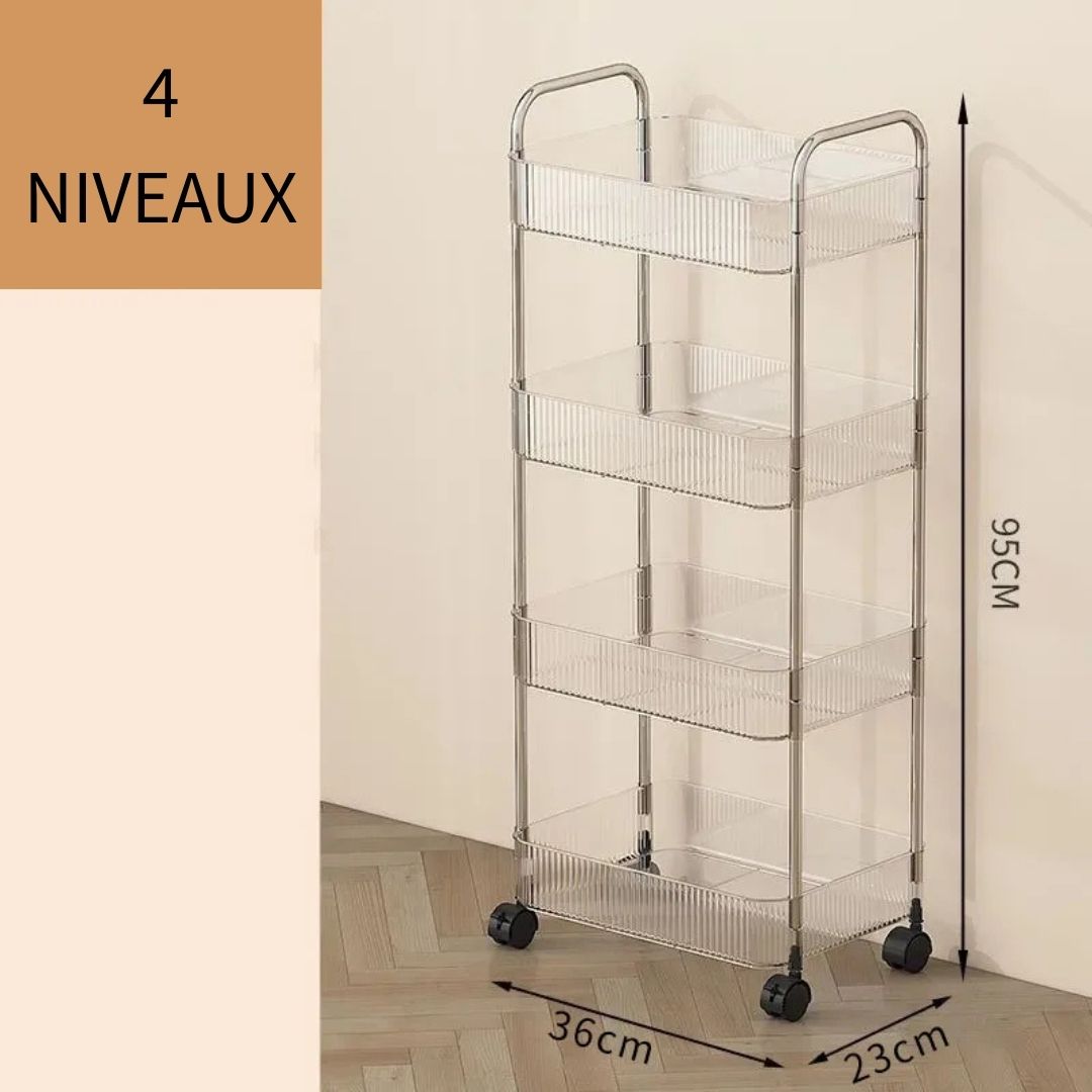 Etagère avec Roulettes pour Cuisine ou Salle de bain