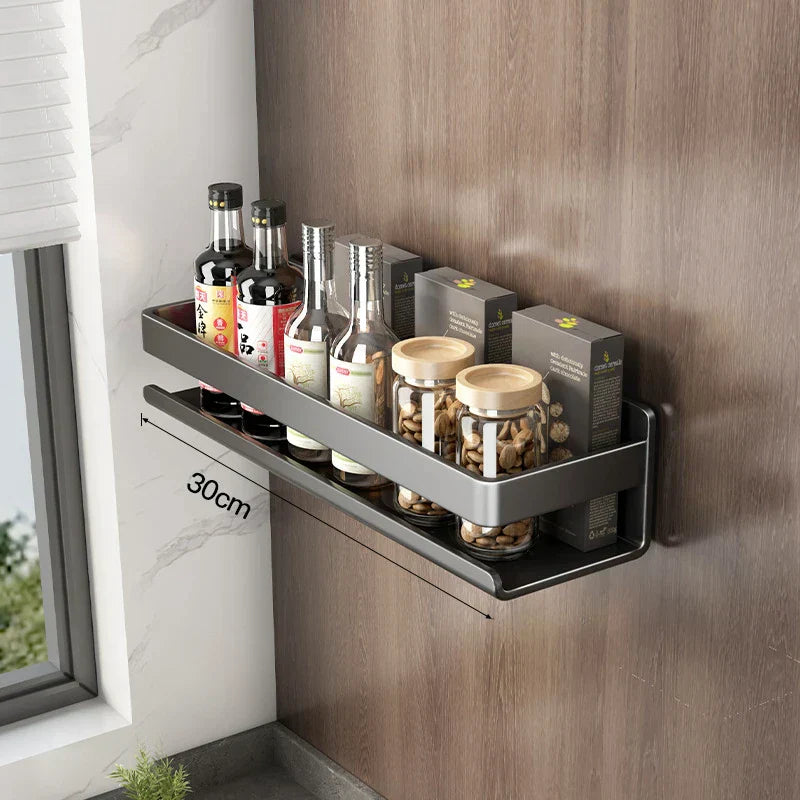 Etagère Murale Cuisine Métal pour Bocaux et Bouteilles