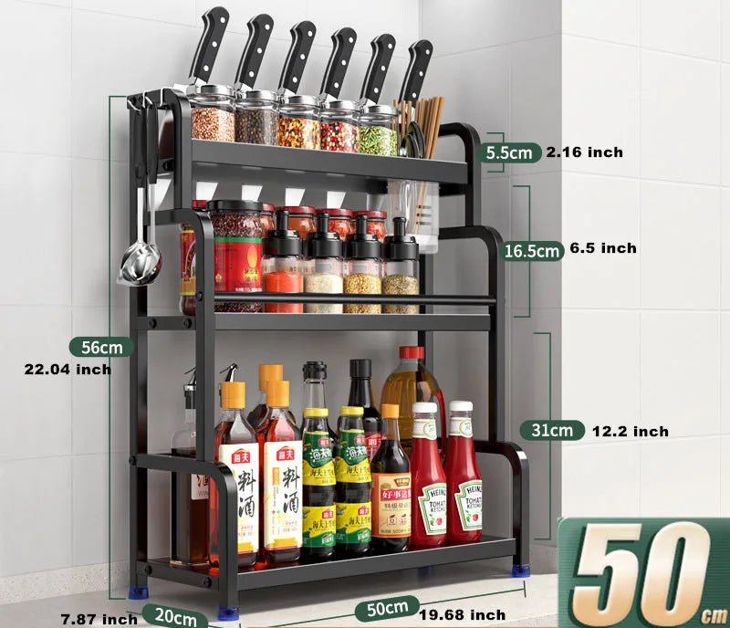 Support à Epices et Bouteilles pour Cuisine