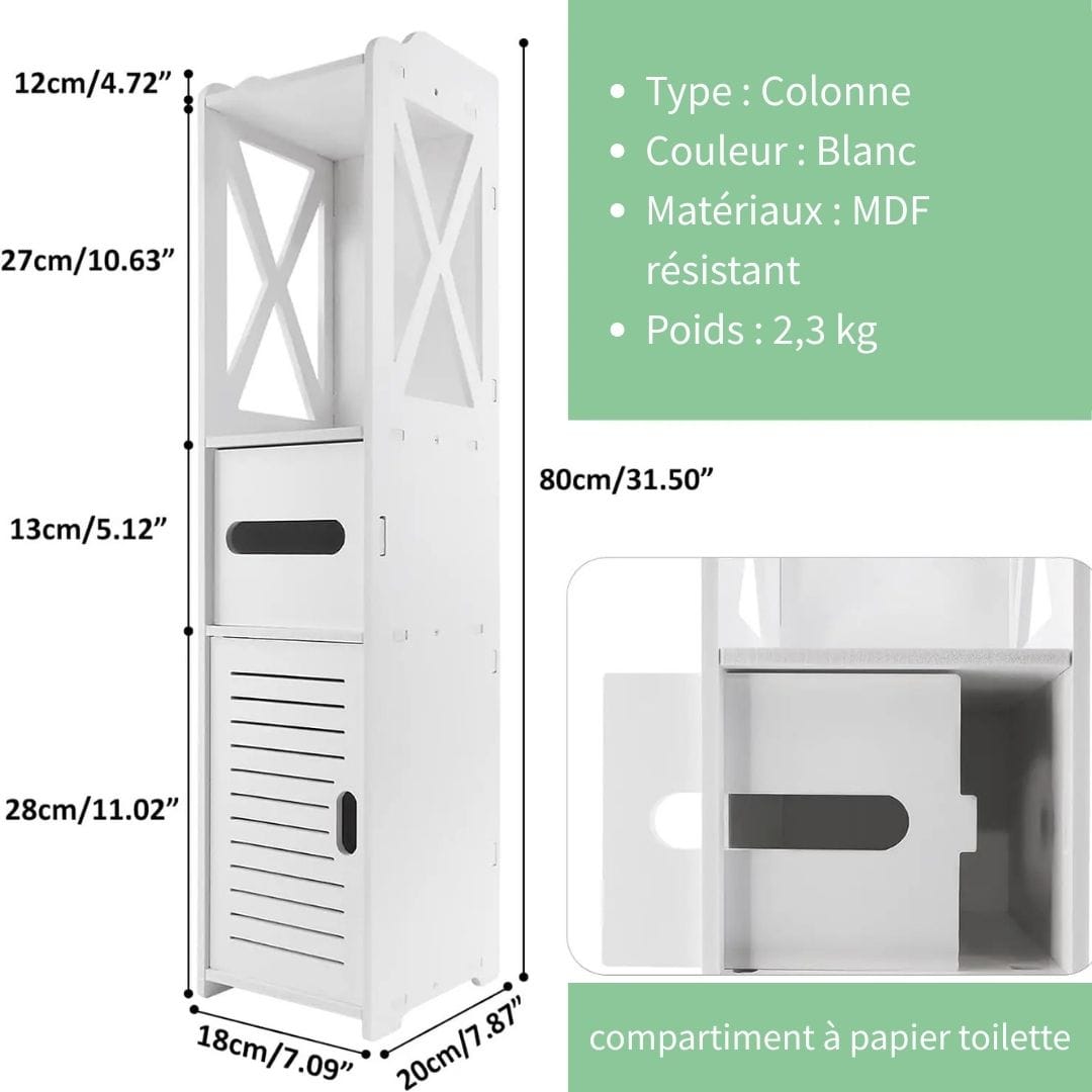 Colonne Salle de Bain Blanche
