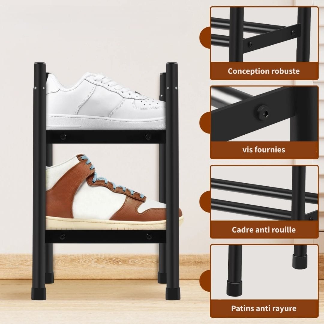 Etagère à chaussure en Métal Rétractable