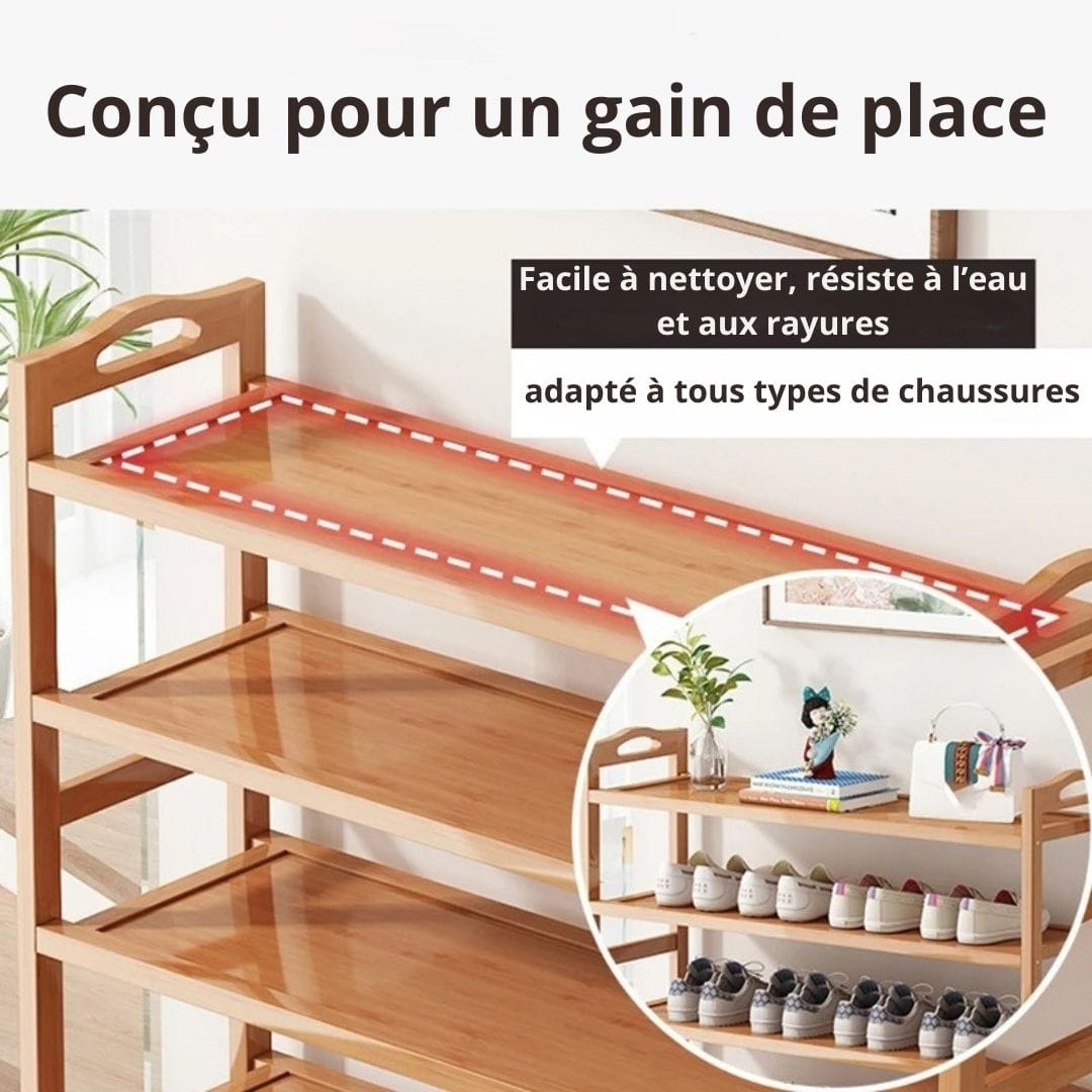 Etagère Chaussures Bois | Bambou