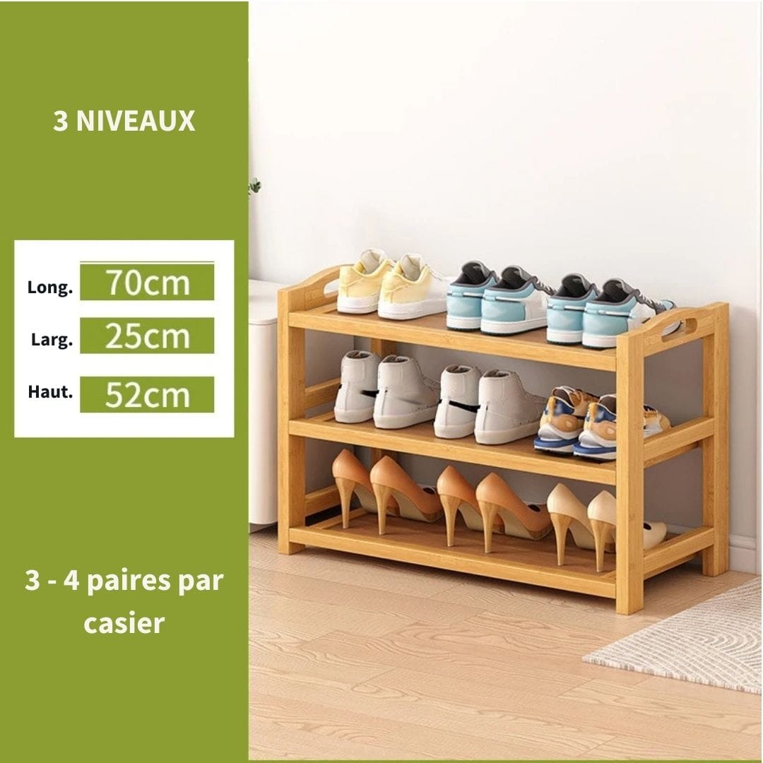 Etagère Chaussures Bois | Bambou