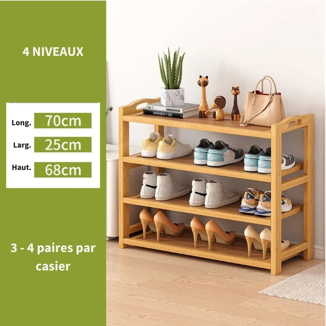 Etagère Chaussures Bois | Bambou
