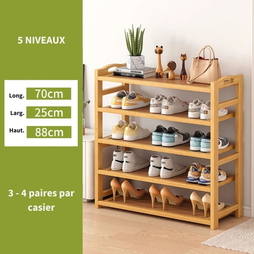 Etagère Chaussures Bois | Bambou