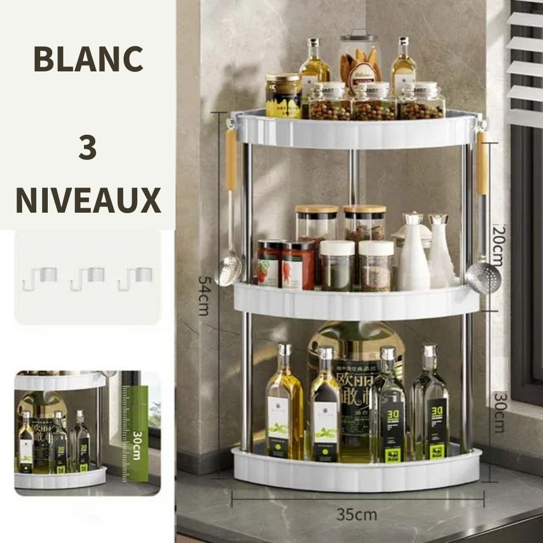 Etagère d'Angle à Poser sur Plan de Travail