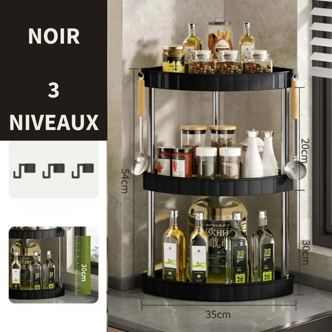 Etagère d'Angle à Poser sur Plan de Travail