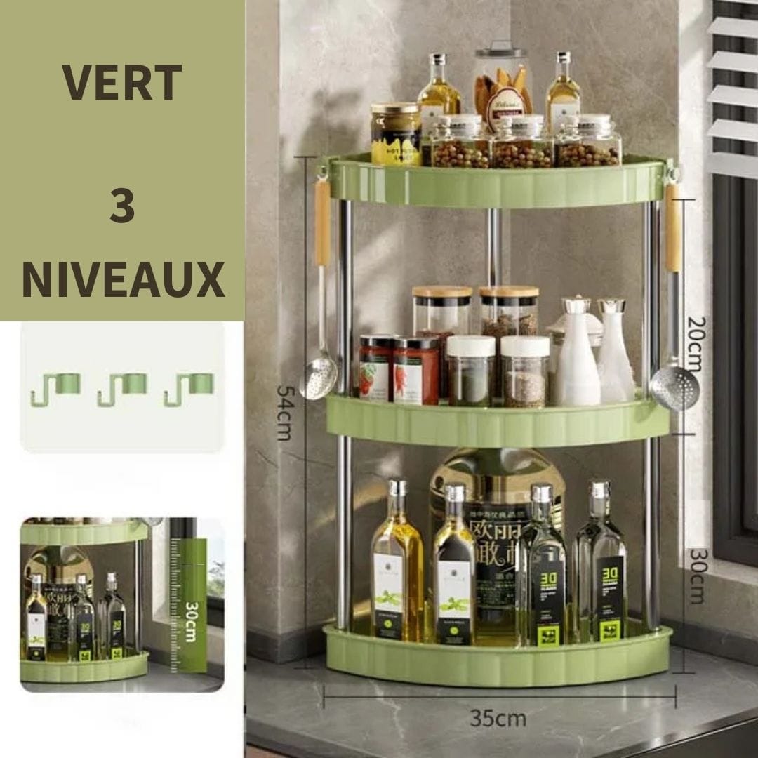 Etagère d'Angle à Poser sur Plan de Travail