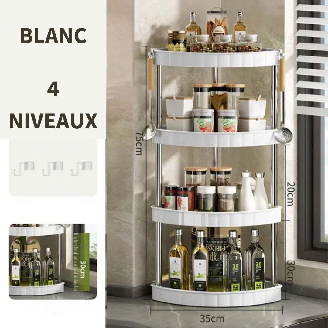 Etagère d'Angle à Poser sur Plan de Travail