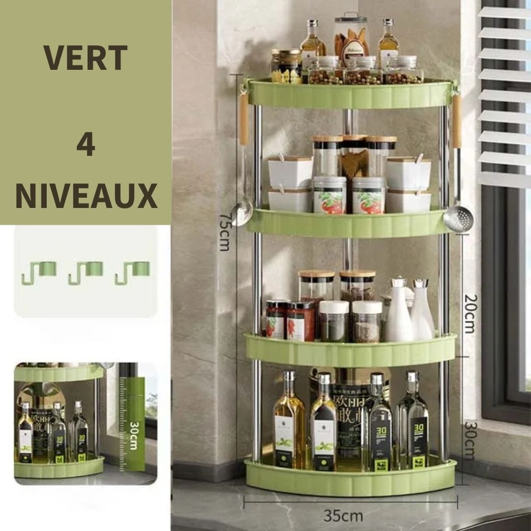 Etagère d'Angle à Poser sur Plan de Travail