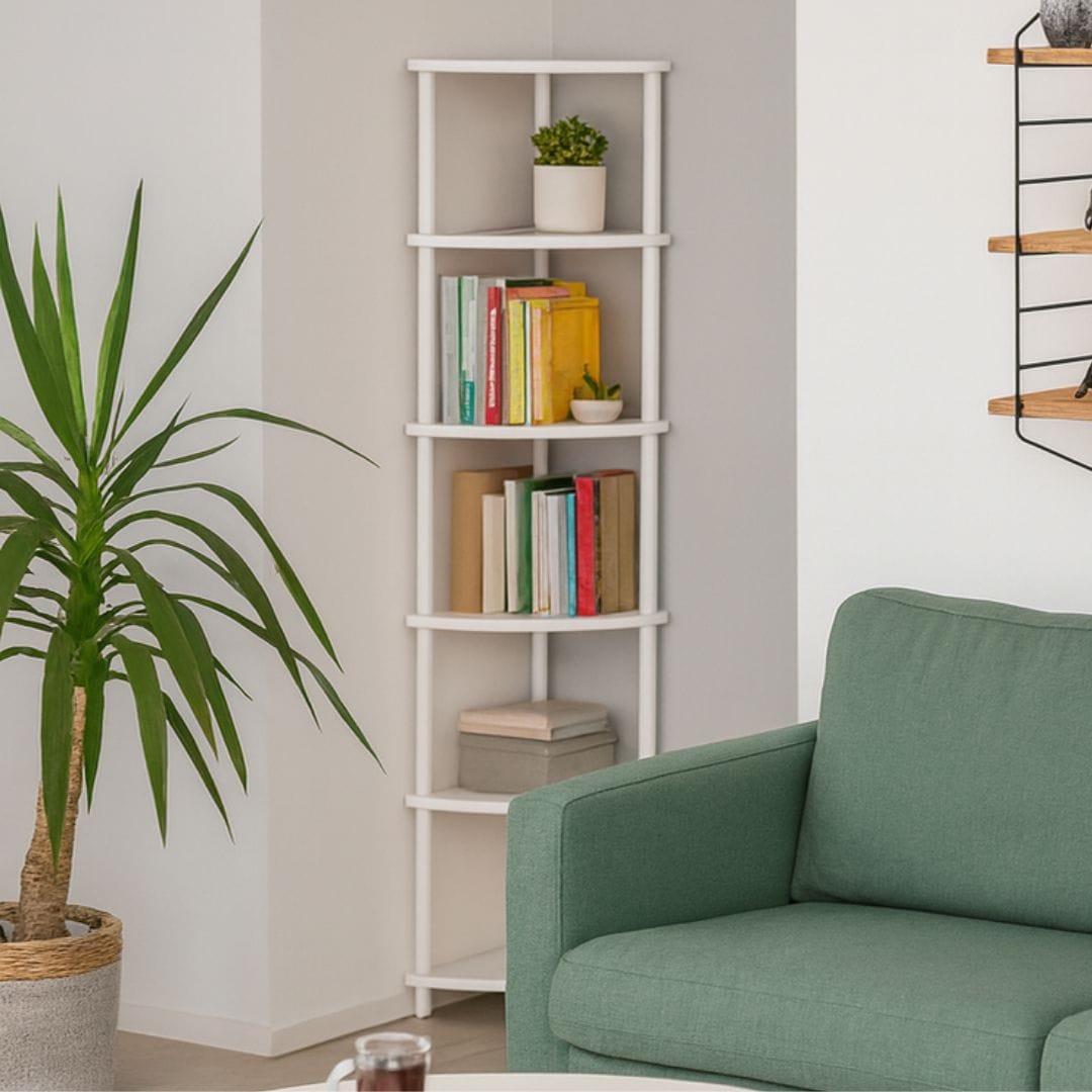 Etagère d'angle Blanche
