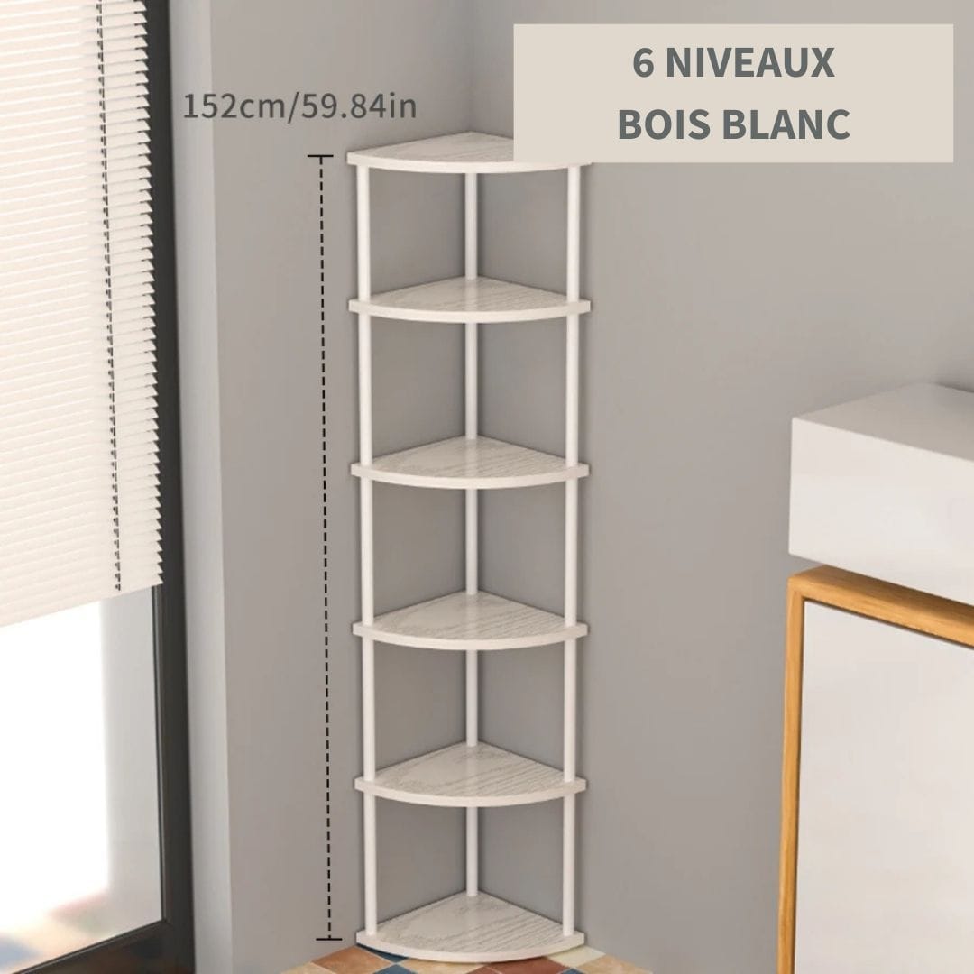 Etagère d'angle Blanche