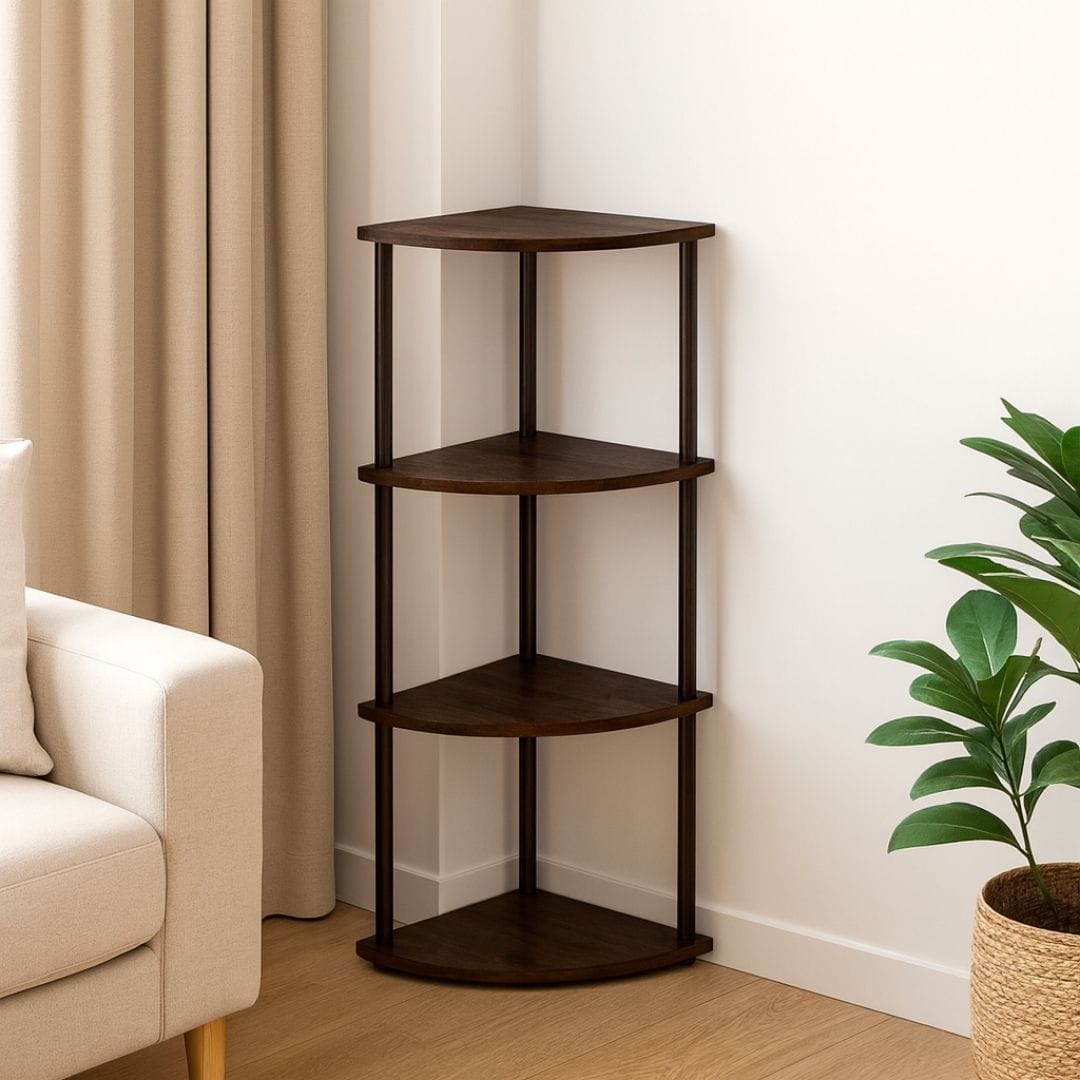 Etagère d'Angle Bois Foncé