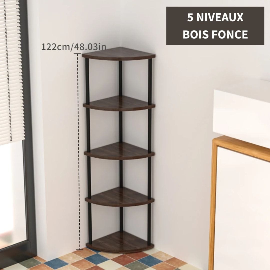 Etagère d'Angle Bois Foncé
