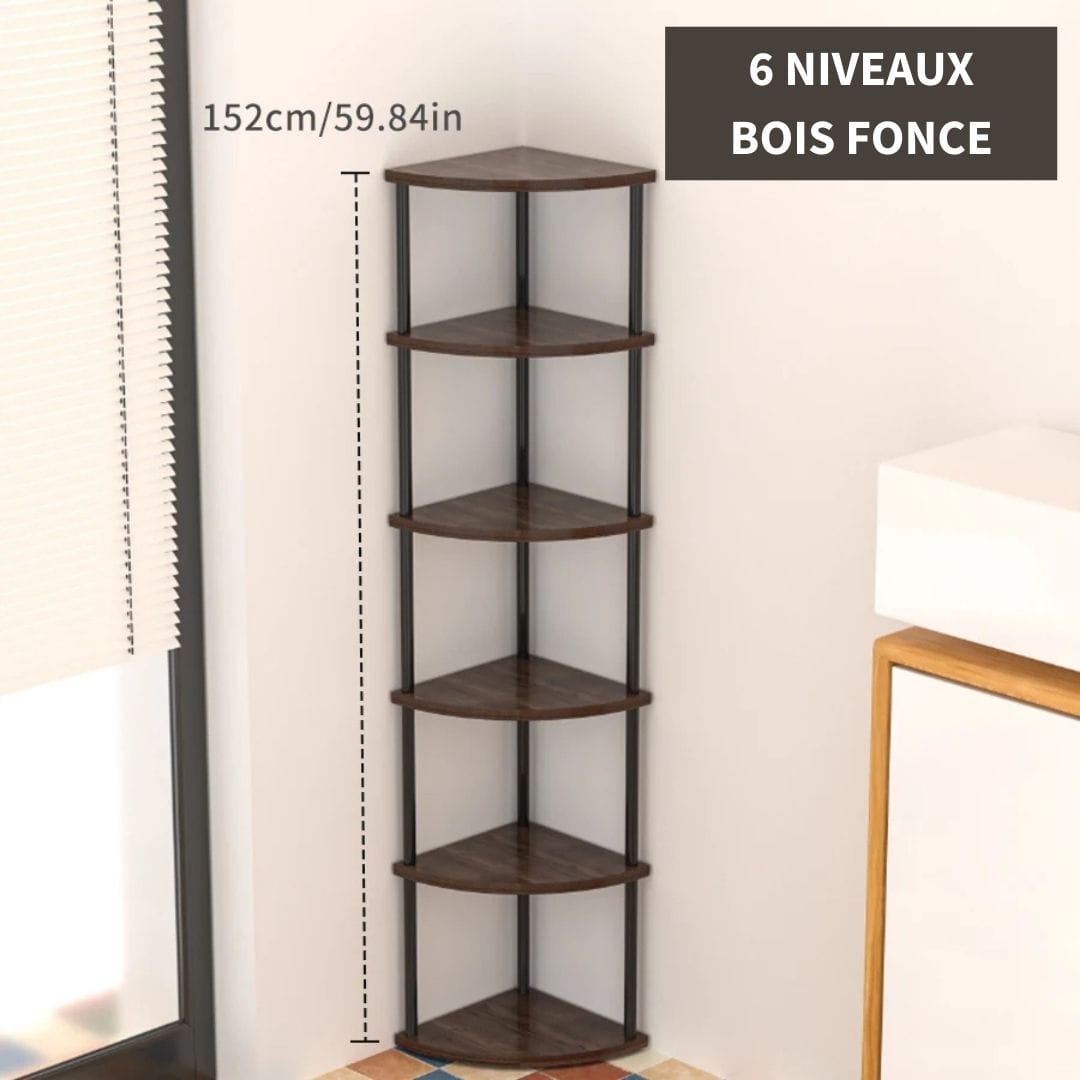 Etagère d'Angle Bois Foncé