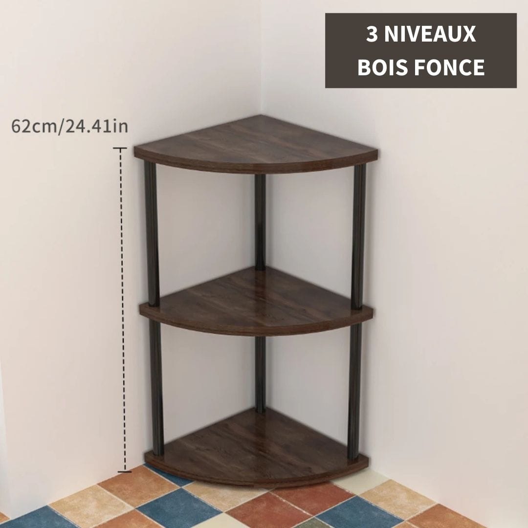 Etagère d'Angle Bois Foncé