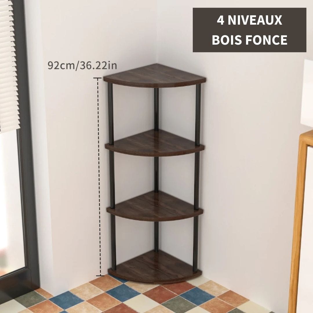 Etagère d'Angle Bois Foncé