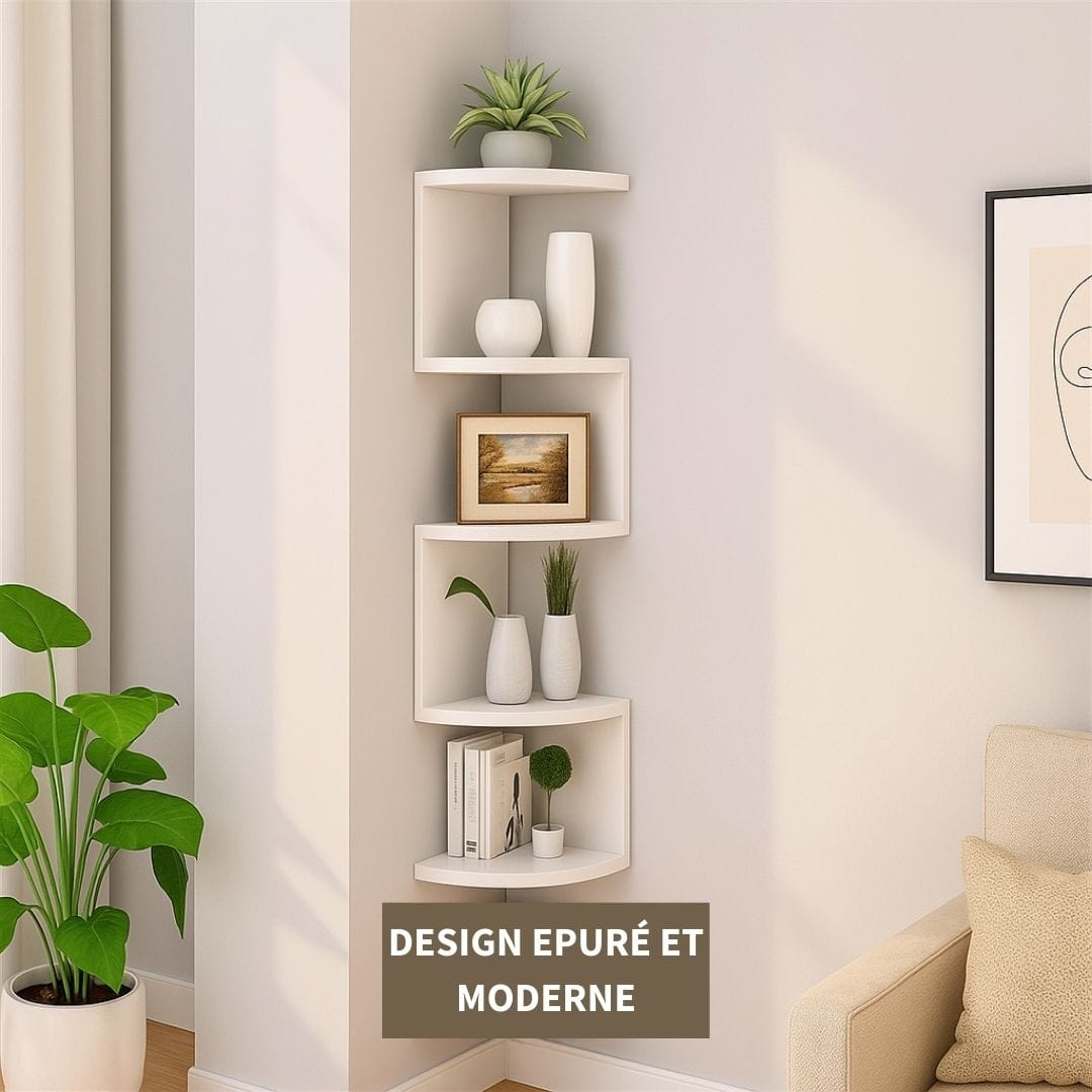 Etagère d'Angle Murale Design