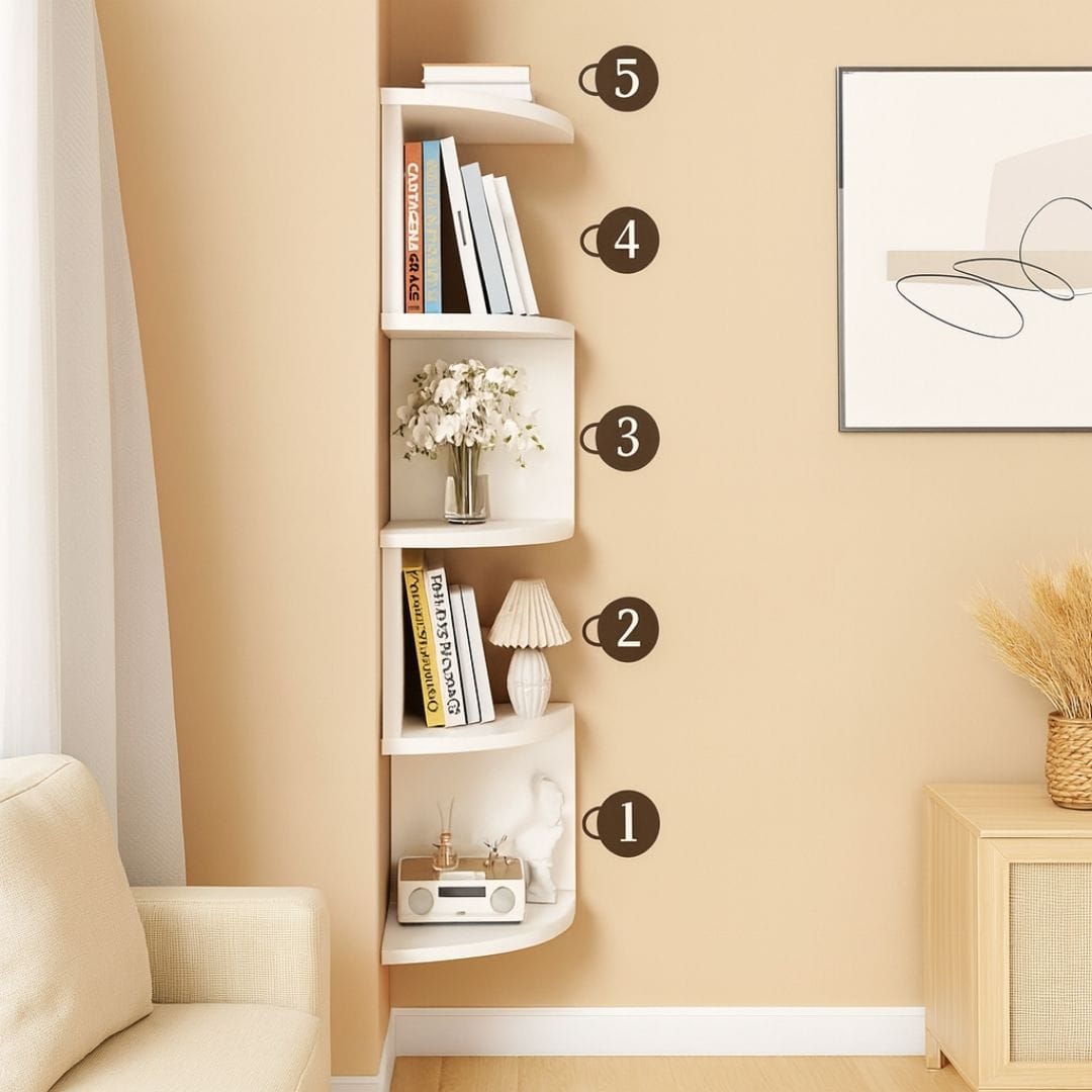 Etagère d'Angle Murale Design