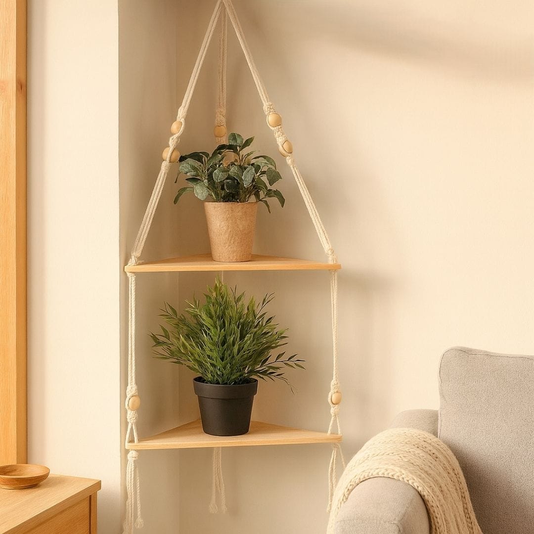 Etagère d'Angle Murale Design Suspendue