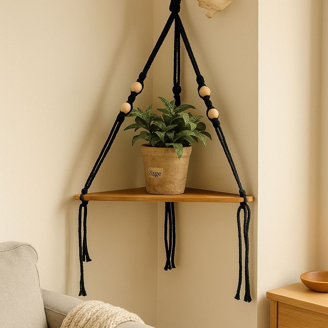 Etagère d'Angle Murale Design Suspendue