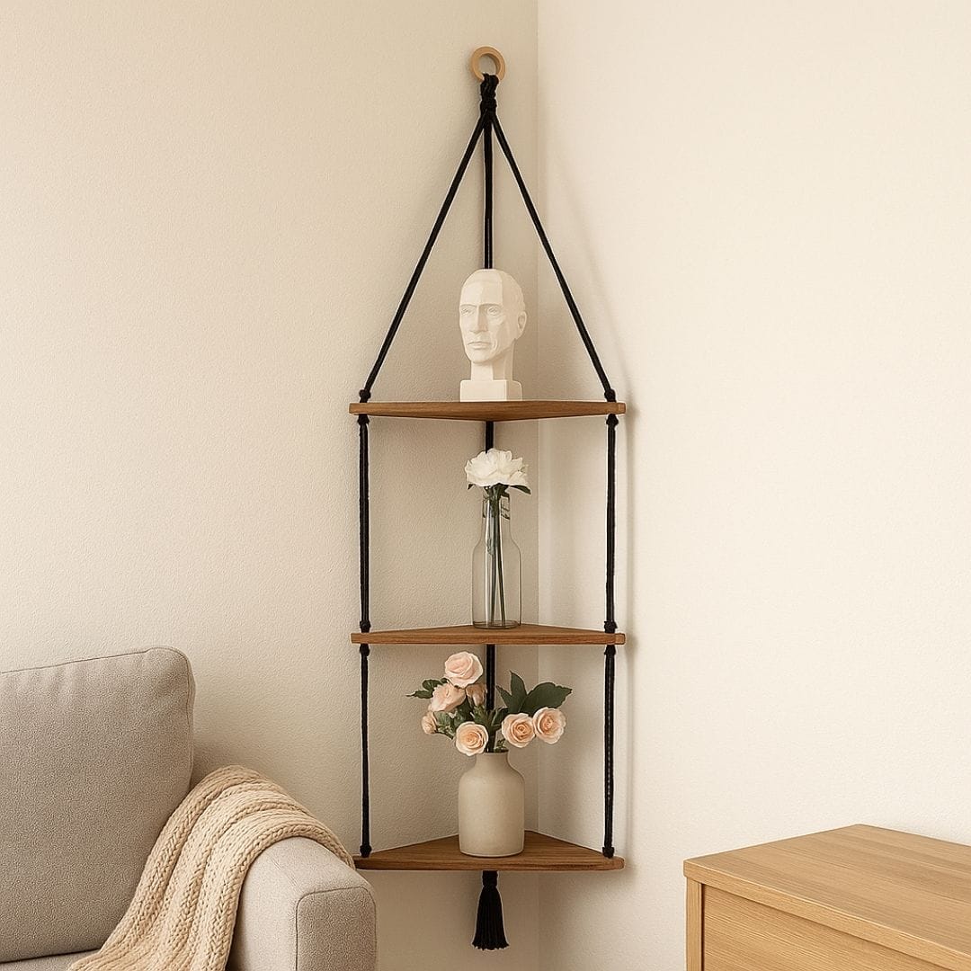 Etagère d'Angle Murale Design Suspendue