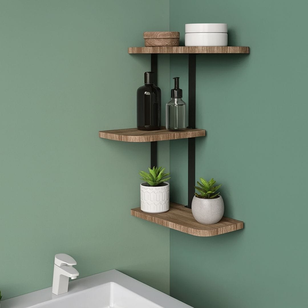 Etagère d'angle murale Industrielle