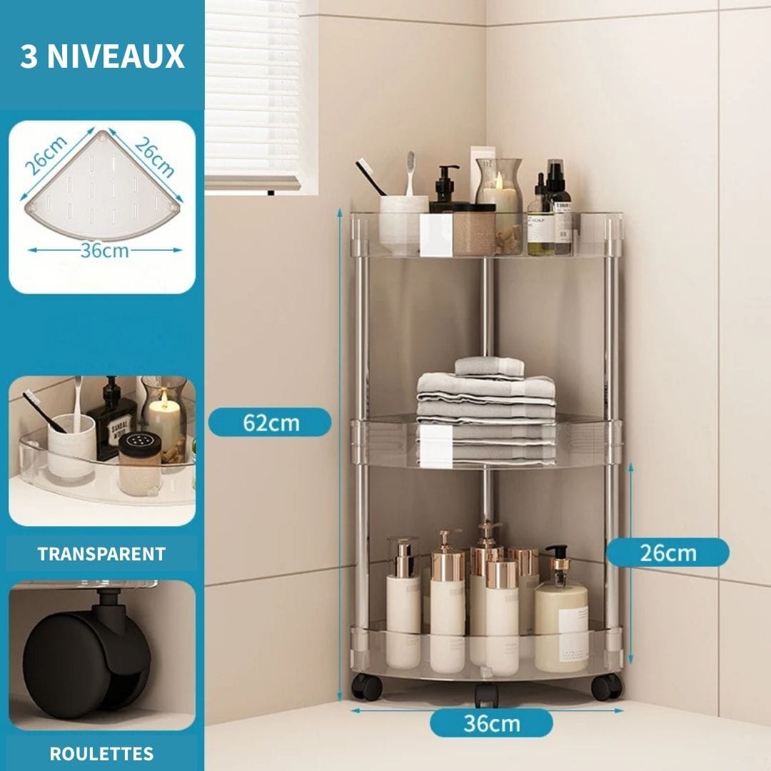 Etagère d'Angle pour Salle de Bain