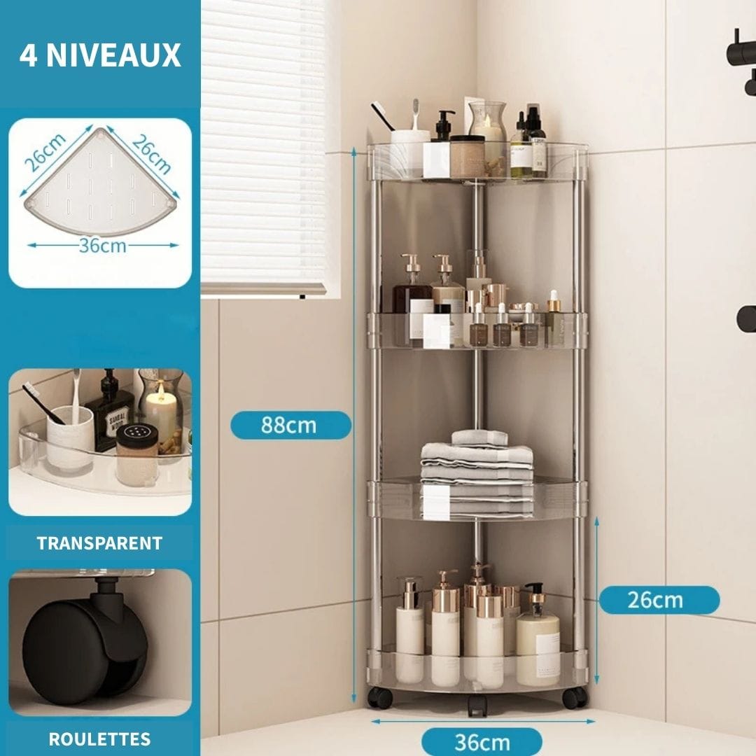 Etagère d'Angle pour Salle de Bain