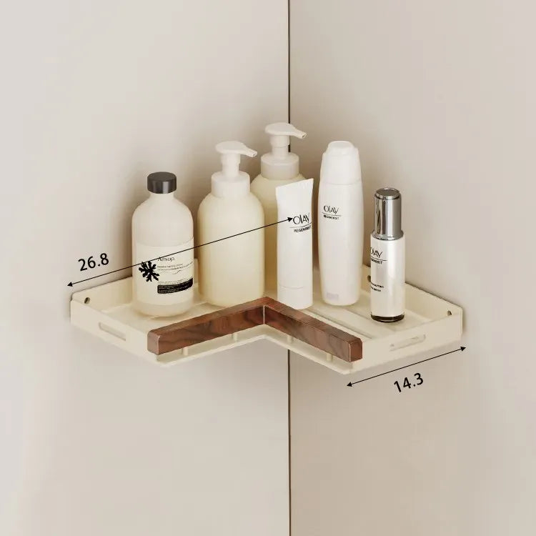 Etagère de Douche Aluminium et Bois