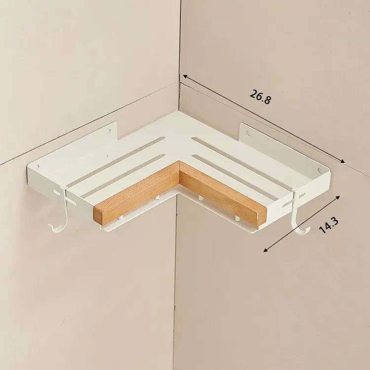 Etagère de Douche Aluminium et Bois