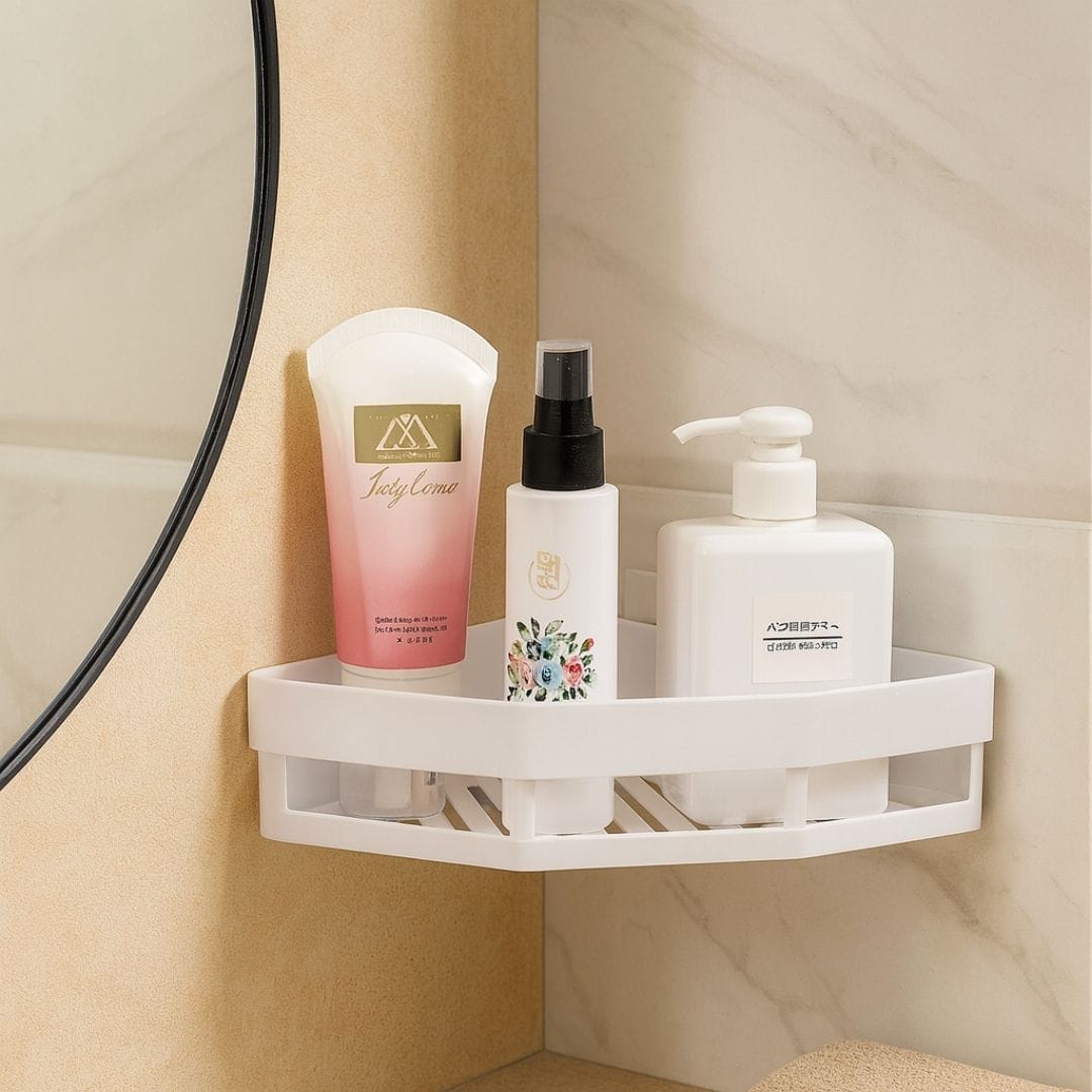 Etagère de Douche d'Angle Sans Perçage