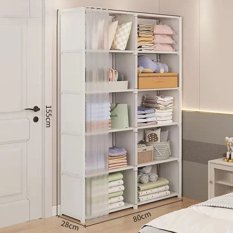 Étagère de Rangement | Armoire en Tissus Double