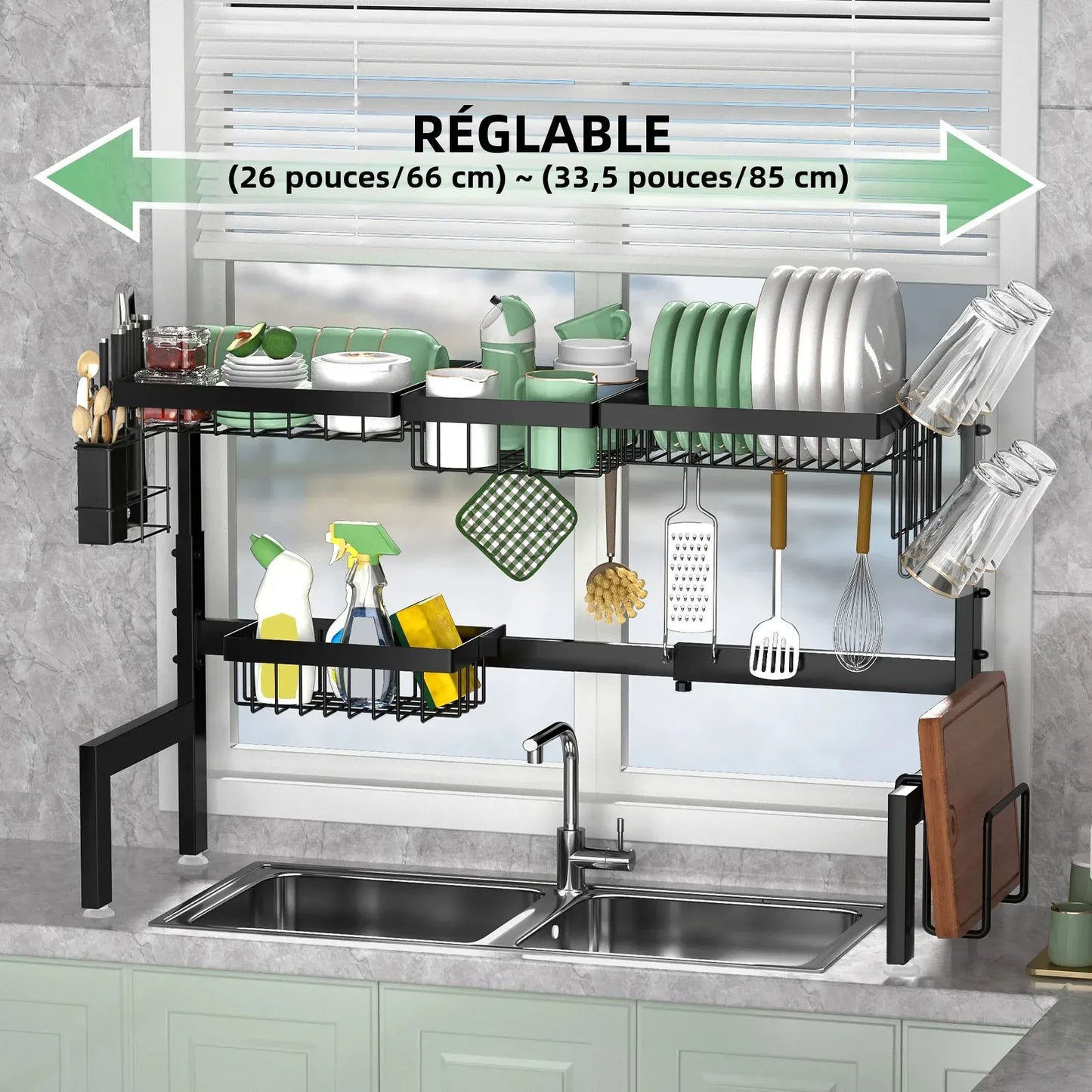 Etagere de Rangement Cuisine | Egouttoir sur Evier
