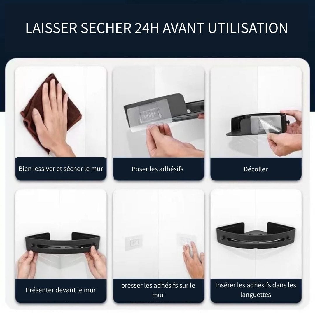 Etagère Douche Angle (sans perçage)