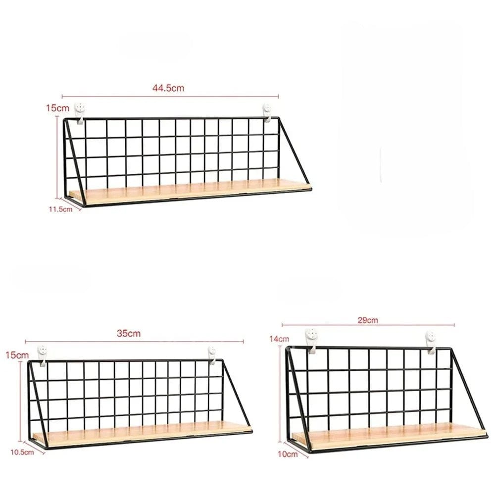 Etagère Murale Bois et Métal