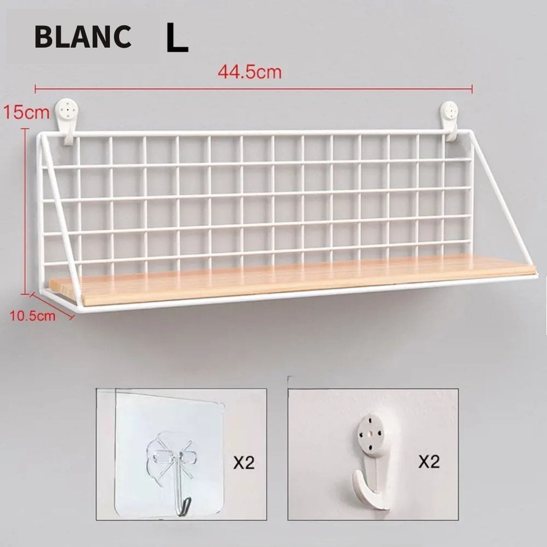 Etagère Murale Bois et Métal