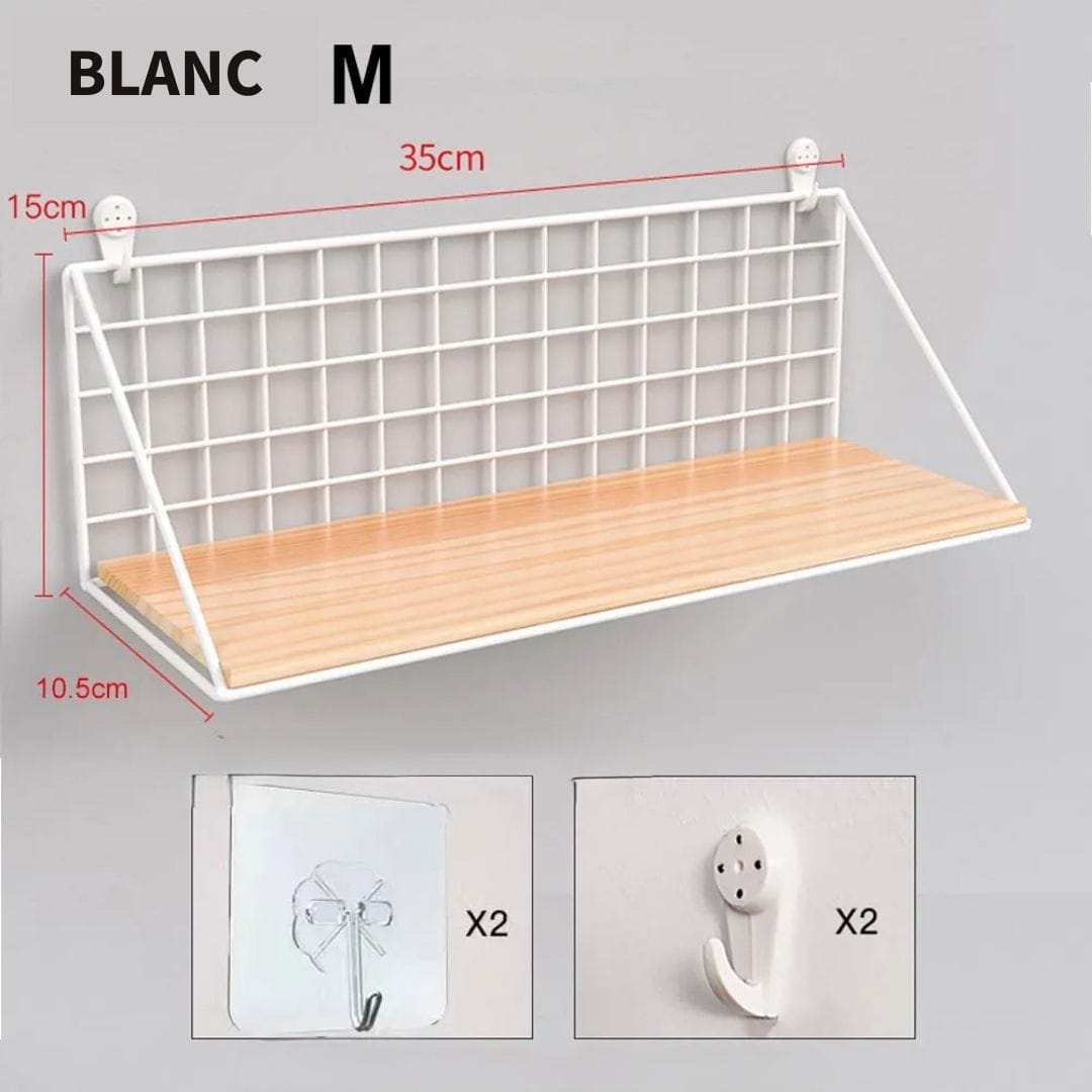 Etagère Murale Bois et Métal