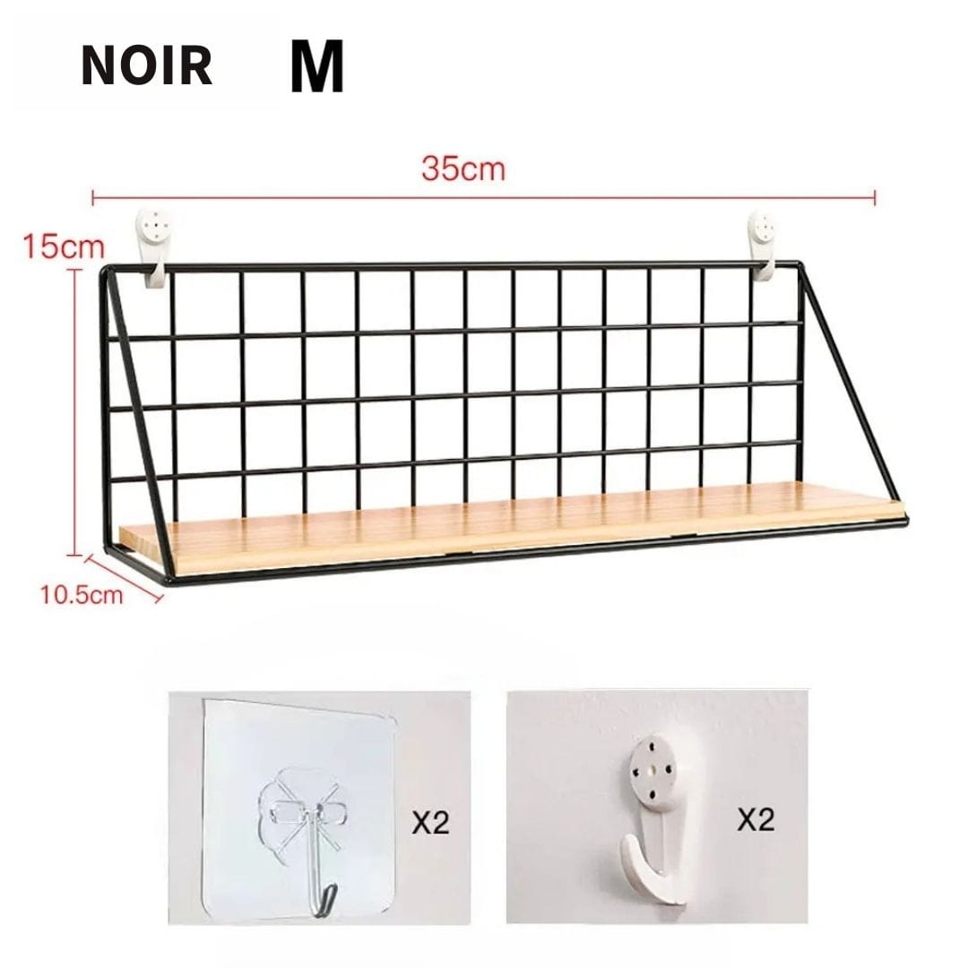 Etagère Murale Bois et Métal