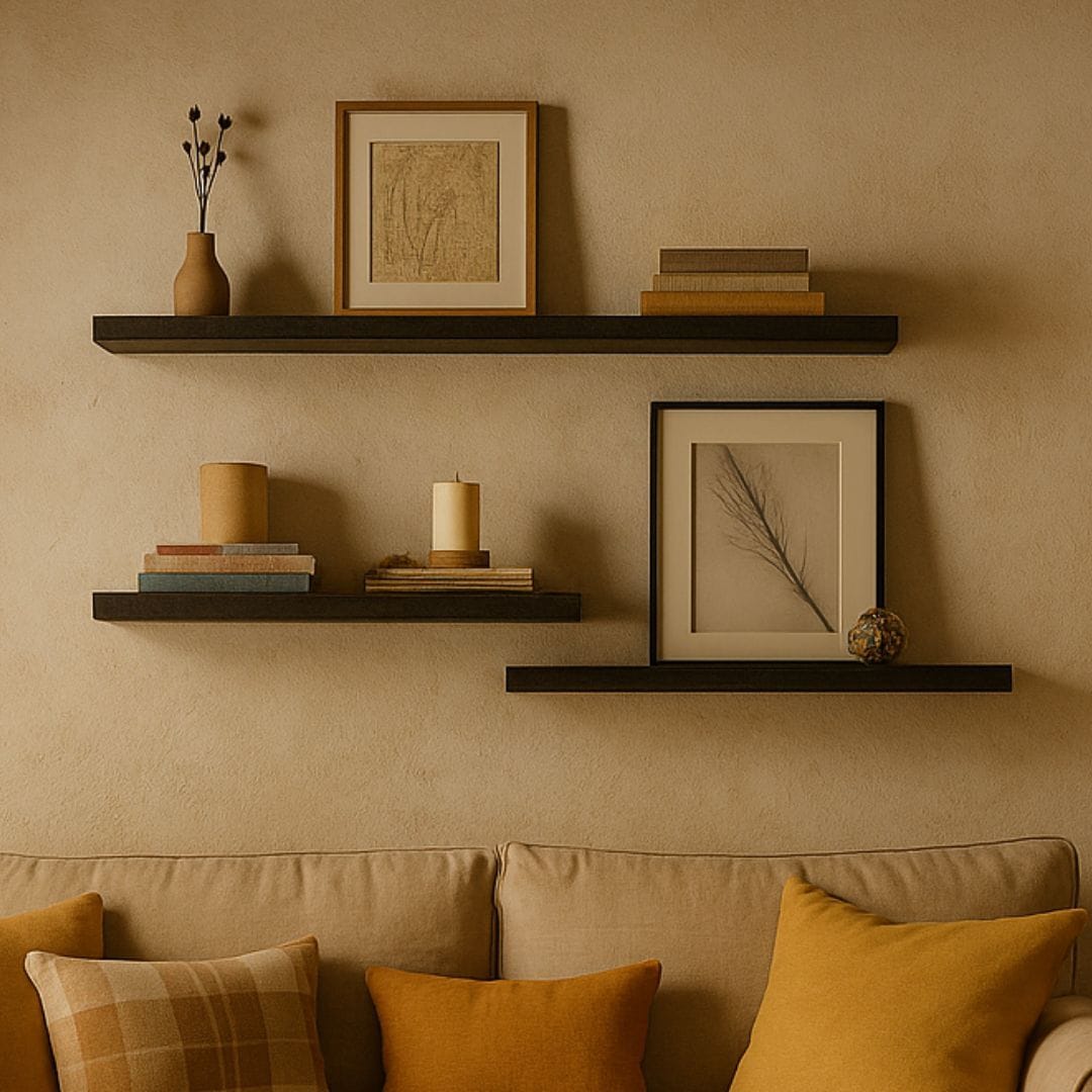 Etagère Murale Bois Fixation Invisible | Lot de 3